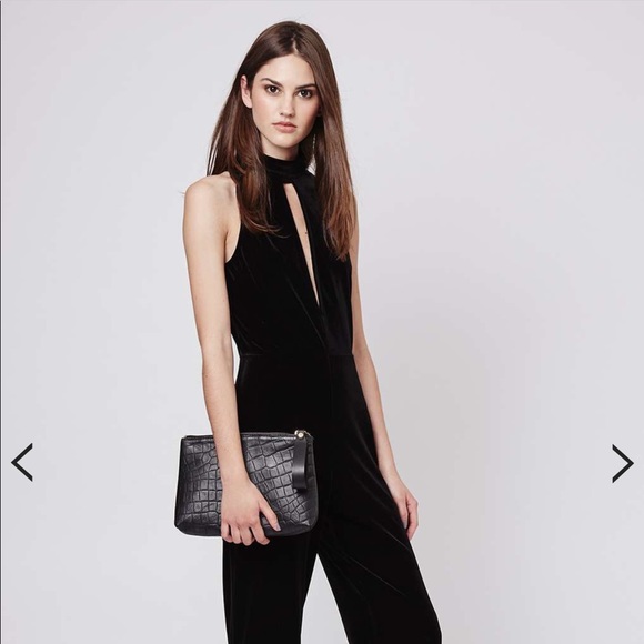 topshop velvet jumpsuit